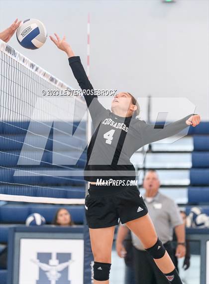 Thumbnail 3 in Stacey vs. Atonement Academy (Hondo Volleyball Tournament) photogallery.