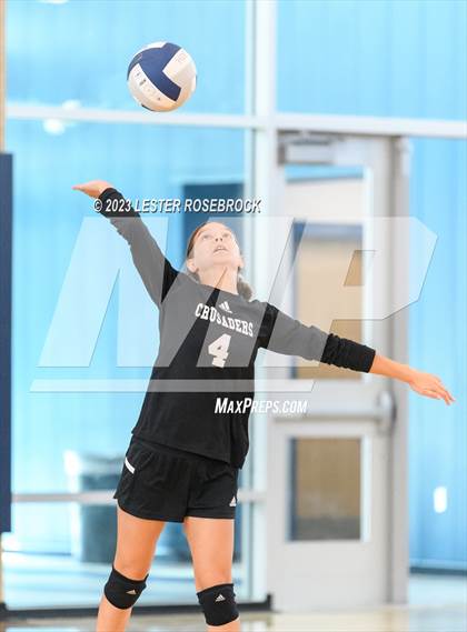 Thumbnail 2 in Stacey vs. Atonement Academy (Hondo Volleyball Tournament) photogallery.