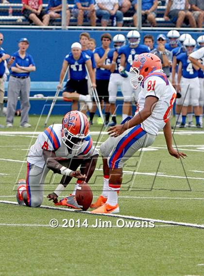 Thumbnail 3 in East St. Louis @ St. Xavier (2014 Crosstown Showdown) photogallery.