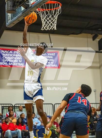 Thumbnail 2 in New Life Christian Academy vs. Freedom Christian Academy (Veterans Showcase) photogallery.