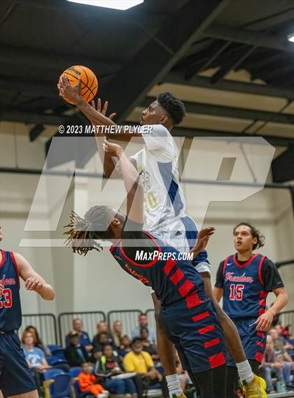 Thumbnail 2 in New Life Christian Academy vs. Freedom Christian Academy (Veterans Showcase) photogallery.