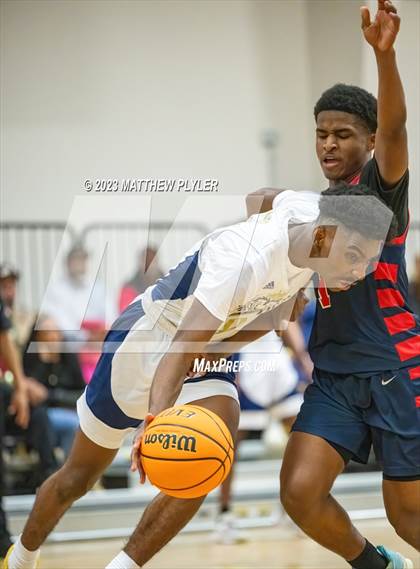 Thumbnail 2 in New Life Christian Academy vs. Freedom Christian Academy (Veterans Showcase) photogallery.