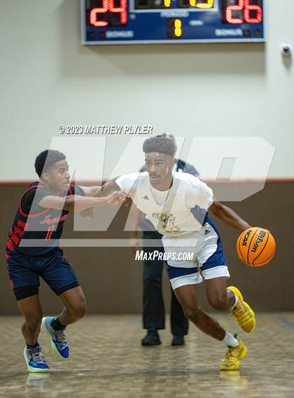 Thumbnail 3 in New Life Christian Academy vs. Freedom Christian Academy (Veterans Showcase) photogallery.