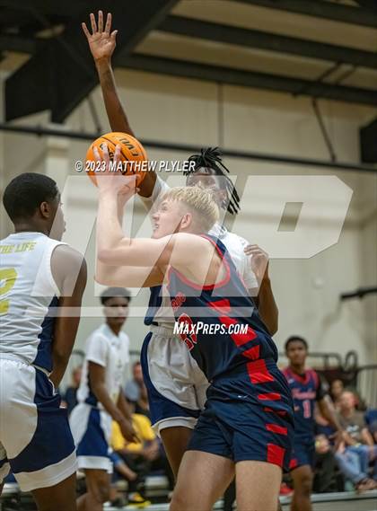 Thumbnail 1 in New Life Christian Academy vs. Freedom Christian Academy (Veterans Showcase) photogallery.