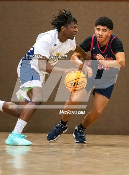 Thumbnail 3 in New Life Christian Academy vs. Freedom Christian Academy (Veterans Showcase) photogallery.