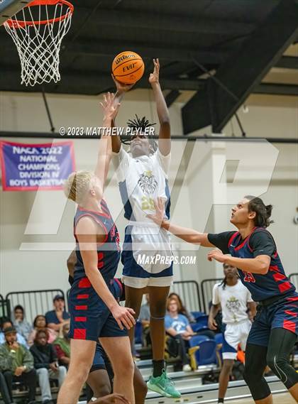 Thumbnail 2 in New Life Christian Academy vs. Freedom Christian Academy (Veterans Showcase) photogallery.