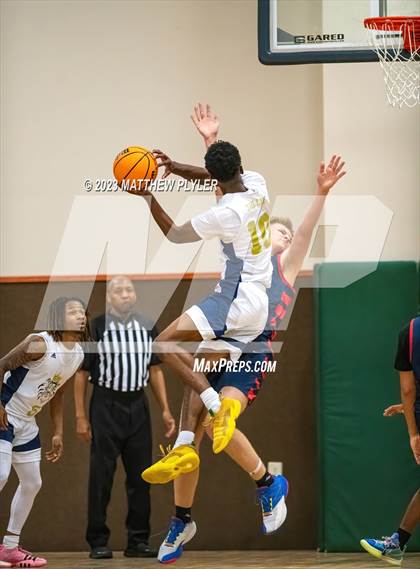 Thumbnail 1 in New Life Christian Academy vs. Freedom Christian Academy (Veterans Showcase) photogallery.
