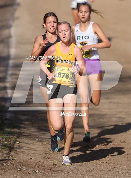 Thumbnail 1 in CIF State Cross Country Championships (Girls D2 Race) photogallery.