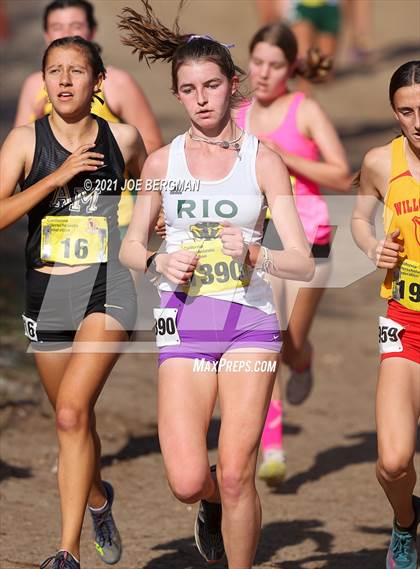 Thumbnail 1 in CIF State Cross Country Championships (Girls D2 Race) photogallery.