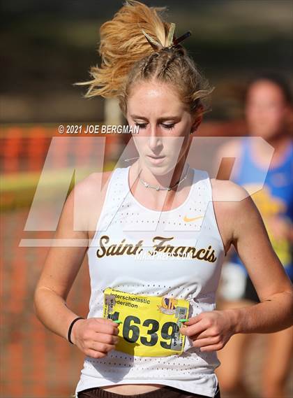 Thumbnail 1 in CIF State Cross Country Championships (Girls D2 Race) photogallery.