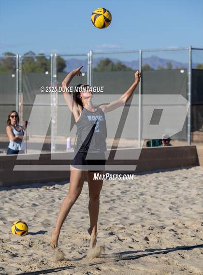 Thumbnail 1 in Estrella Foothills vs Gilbert Christian (AIA Pairs D-II Semifinals) photogallery.