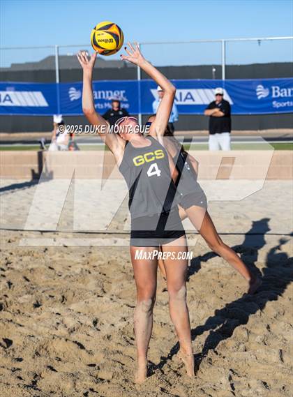 Thumbnail 1 in Estrella Foothills vs Gilbert Christian (AIA Pairs D-II Semifinals) photogallery.