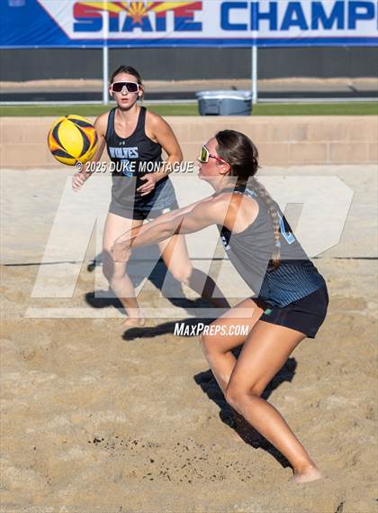 Thumbnail 3 in Estrella Foothills vs Gilbert Christian (AIA Pairs D-II Semifinals) photogallery.