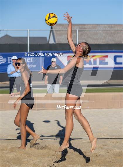 Thumbnail 2 in Estrella Foothills vs Gilbert Christian (AIA Pairs D-II Semifinals) photogallery.