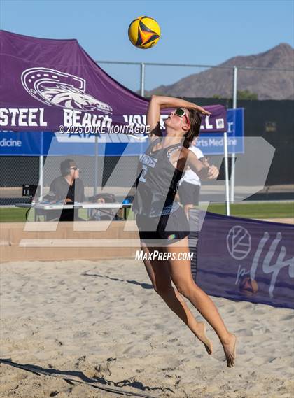Thumbnail 2 in Estrella Foothills vs Gilbert Christian (AIA Pairs D-II Semifinals) photogallery.