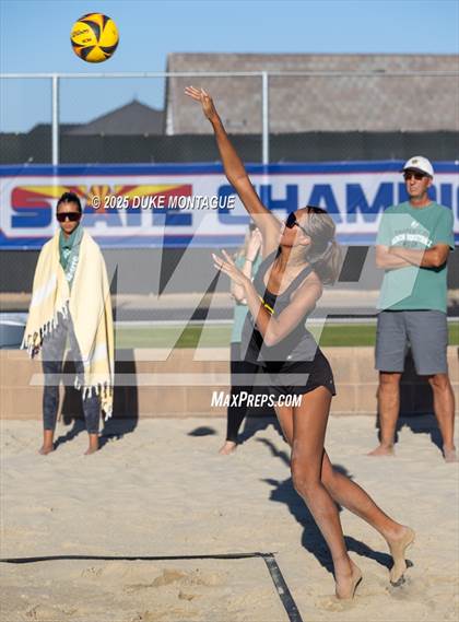 Thumbnail 3 in Estrella Foothills vs Gilbert Christian (AIA Pairs D-II Semifinals) photogallery.