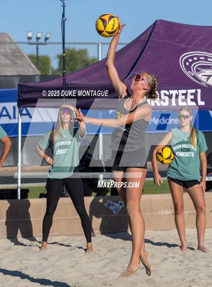 Thumbnail 3 in Estrella Foothills vs Gilbert Christian (AIA Pairs D-II Semifinals) photogallery.