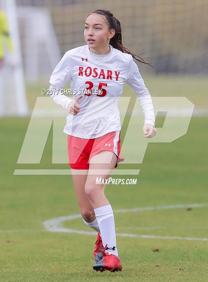 Thumbnail 3 in Rosary Academy vs. Cienega (Arizona Soccer Showcase) photogallery.