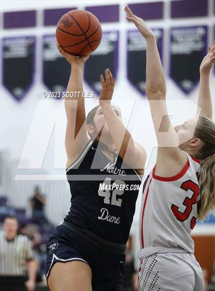 Thumbnail 2 in Notre Dame vs Hiland (OHSAA D4 Regional Final) photogallery.
