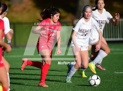 Thumbnail 2 in Mercy vs. Sacred Heart Academy (CIAC Class M Final) photogallery.
