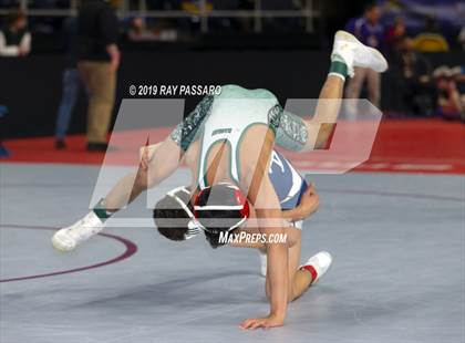 Thumbnail 1 in NYSPHSAA D1 Wrestling Championships (Semifinals 99 -126 lbs) photogallery.