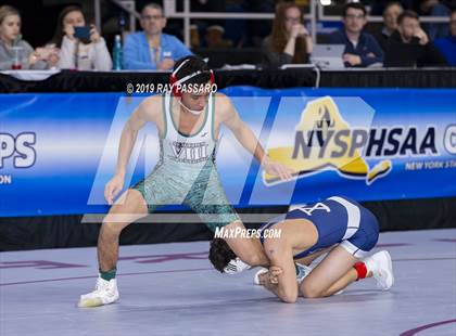 Thumbnail 3 in NYSPHSAA D1 Wrestling Championships (Semifinals 99 -126 lbs) photogallery.