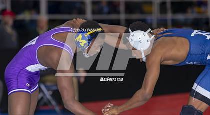 Thumbnail 3 in NYSPHSAA D1 Wrestling Championships (Semifinals 99 -126 lbs) photogallery.