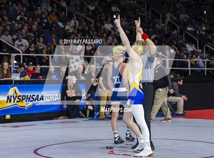 Thumbnail 1 in NYSPHSAA D1 Wrestling Championships (Semifinals 99 -126 lbs) photogallery.