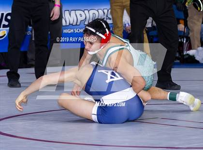 Thumbnail 2 in NYSPHSAA D1 Wrestling Championships (Semifinals 99 -126 lbs) photogallery.