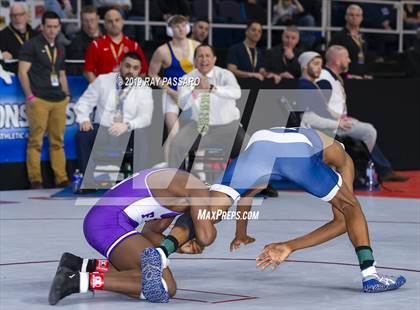 Thumbnail 1 in NYSPHSAA D1 Wrestling Championships (Semifinals 99 -126 lbs) photogallery.
