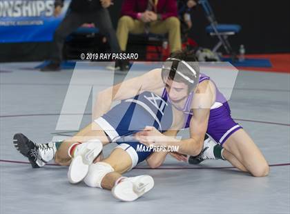 Thumbnail 1 in NYSPHSAA D1 Wrestling Championships (Semifinals 99 -126 lbs) photogallery.