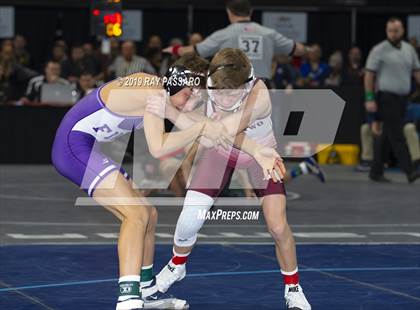 Thumbnail 2 in NYSPHSAA D1 Wrestling Championships (Semifinals 99 -126 lbs) photogallery.
