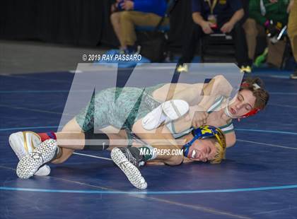 Thumbnail 1 in NYSPHSAA D1 Wrestling Championships (Semifinals 99 -126 lbs) photogallery.