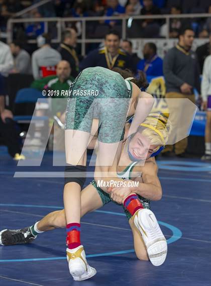 Thumbnail 2 in NYSPHSAA D1 Wrestling Championships (Semifinals 99 -126 lbs) photogallery.