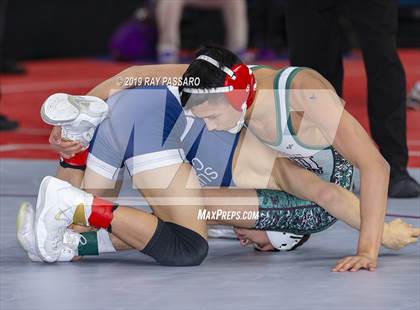 Thumbnail 3 in NYSPHSAA D1 Wrestling Championships (Semifinals 99 -126 lbs) photogallery.