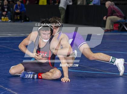 Thumbnail 1 in NYSPHSAA D1 Wrestling Championships (Semifinals 99 -126 lbs) photogallery.