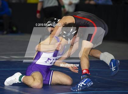 Thumbnail 3 in NYSPHSAA D1 Wrestling Championships (Semifinals 99 -126 lbs) photogallery.