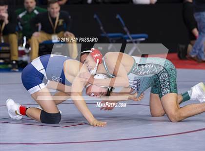 Thumbnail 1 in NYSPHSAA D1 Wrestling Championships (Semifinals 99 -126 lbs) photogallery.