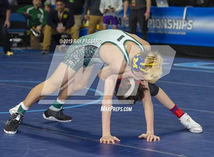 Thumbnail 1 in NYSPHSAA D1 Wrestling Championships (Semifinals 99 -126 lbs) photogallery.