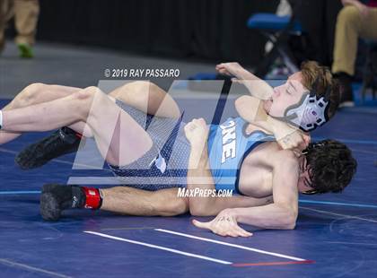 Thumbnail 2 in NYSPHSAA D1 Wrestling Championships (Semifinals 99 -126 lbs) photogallery.
