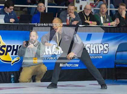 Thumbnail 2 in NYSPHSAA D1 Wrestling Championships (Semifinals 99 -126 lbs) photogallery.
