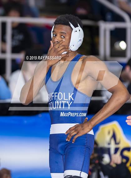 Thumbnail 1 in NYSPHSAA D1 Wrestling Championships (Semifinals 99 -126 lbs) photogallery.