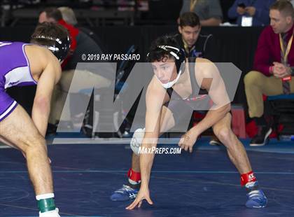 Thumbnail 1 in NYSPHSAA D1 Wrestling Championships (Semifinals 99 -126 lbs) photogallery.