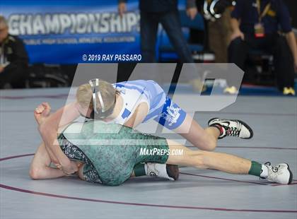 Thumbnail 1 in NYSPHSAA D1 Wrestling Championships (Semifinals 99 -126 lbs) photogallery.