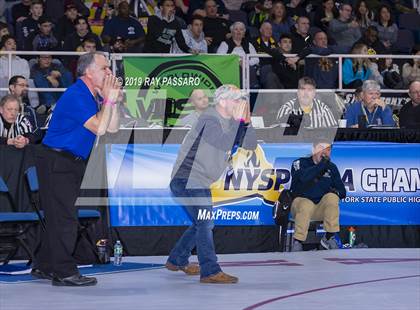 Thumbnail 1 in NYSPHSAA D1 Wrestling Championships (Semifinals 99 -126 lbs) photogallery.