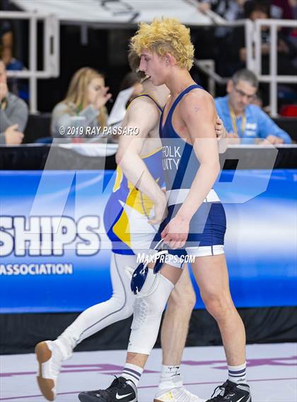 Thumbnail 3 in NYSPHSAA D1 Wrestling Championships (Semifinals 99 -126 lbs) photogallery.