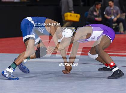 Thumbnail 3 in NYSPHSAA D1 Wrestling Championships (Semifinals 99 -126 lbs) photogallery.