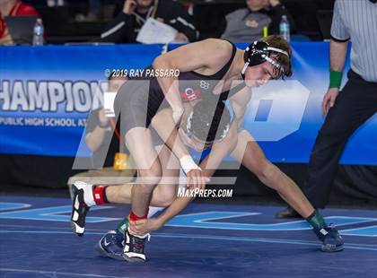 Thumbnail 3 in NYSPHSAA D1 Wrestling Championships (Semifinals 99 -126 lbs) photogallery.