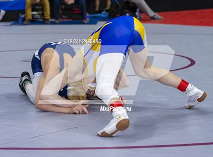 Thumbnail 2 in NYSPHSAA D1 Wrestling Championships (Semifinals 99 -126 lbs) photogallery.