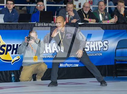 Thumbnail 1 in NYSPHSAA D1 Wrestling Championships (Semifinals 99 -126 lbs) photogallery.